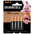 Duracell อัลคาไลน์ AAA แพ็ค 4